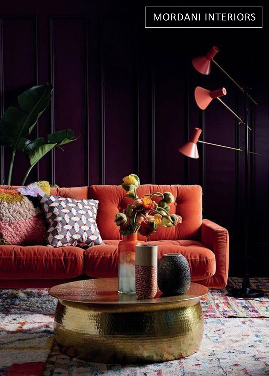 Fire Orange Velvet Upholstery Fabric